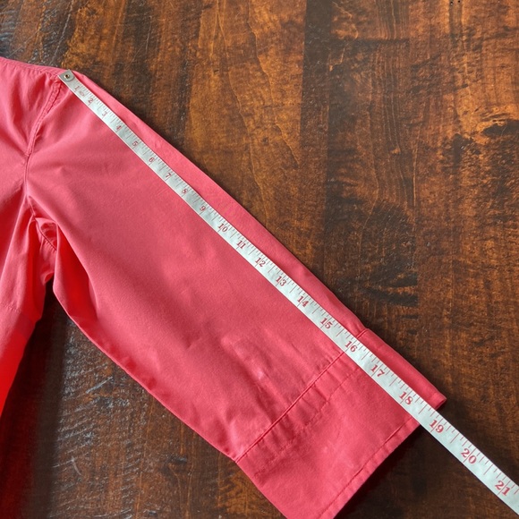 J Crew Haberdashery Stretch Cotton Shirt Vibrant Coral Size Large EUC - Picture 12 of 12